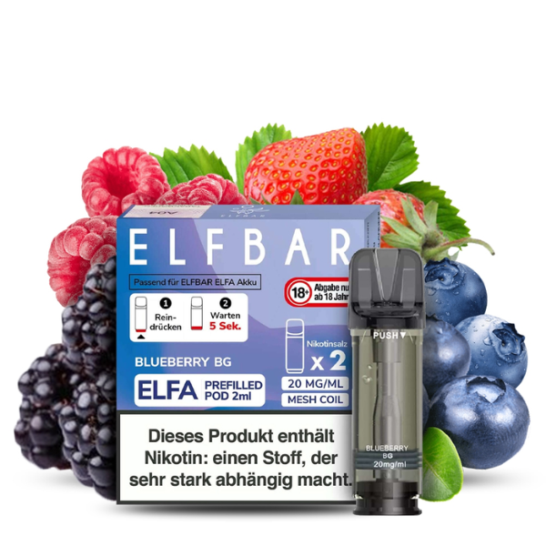 Elfbar ELFA Prefilled POD (2stk) - Blueberry BG 20mg